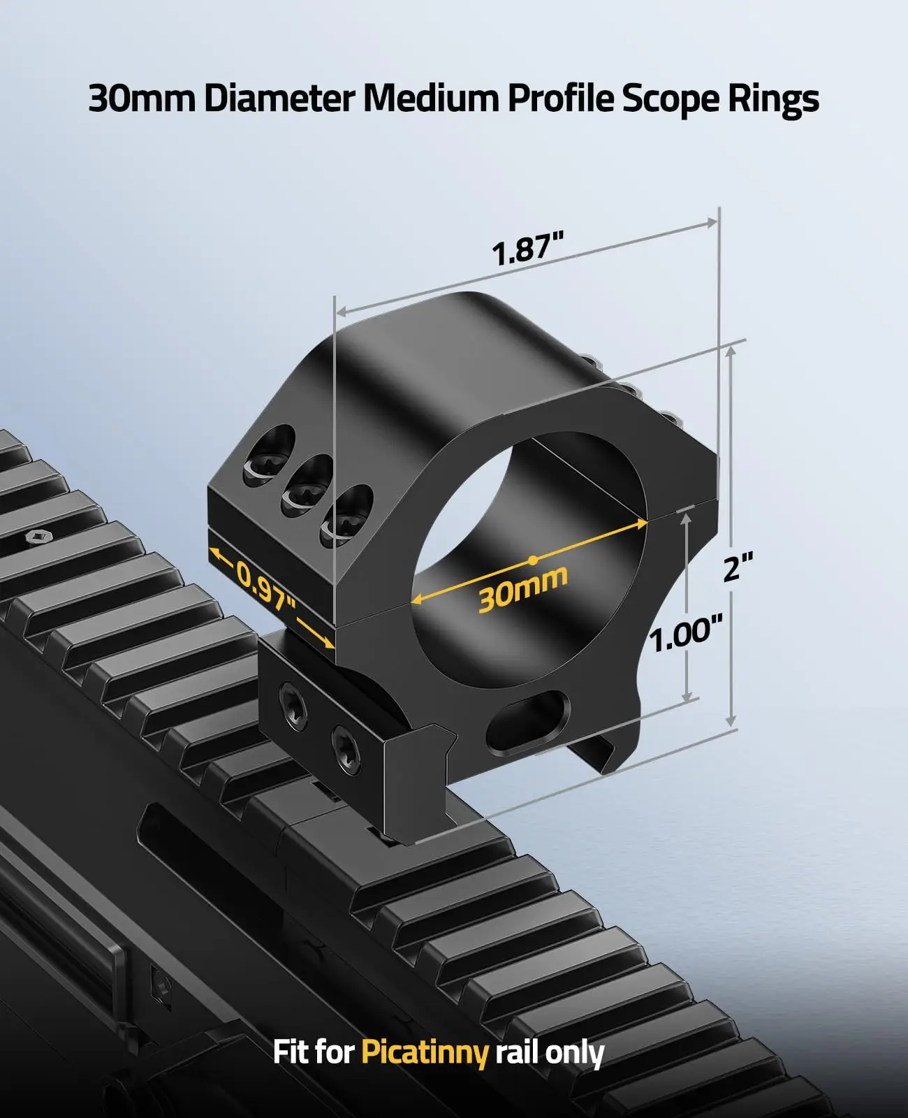 Scope Rings Aluminum Mount Precision Rifle Scope Mount for Picatinny Rails 2 Pieces rifle scope mount ring,rifle scope mount,scope mount adapter