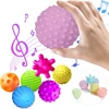 Sensory Balls for Babies Sensory Baby Crawling Toy Activity Textured Soft Bouncy Ball Rattle Montessori Toys for Babies 3+ Month 1