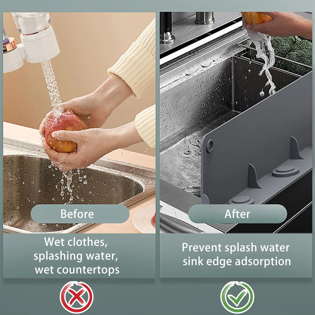Kitchen Splash Guard Silicone Sink Splatter Guard Suction Cup Reusable Dish Washing Baffle Board Wash Basin kitchen splash guard,kitchen splatter screen
