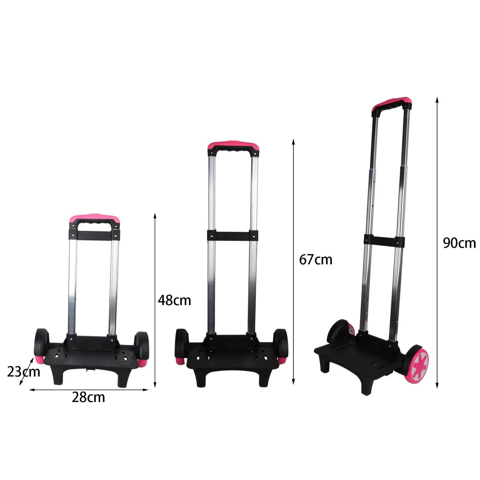 Backpack Trolley Travel Trolley Foldable Hand Cart Aluminum Alloy Luggage Cart