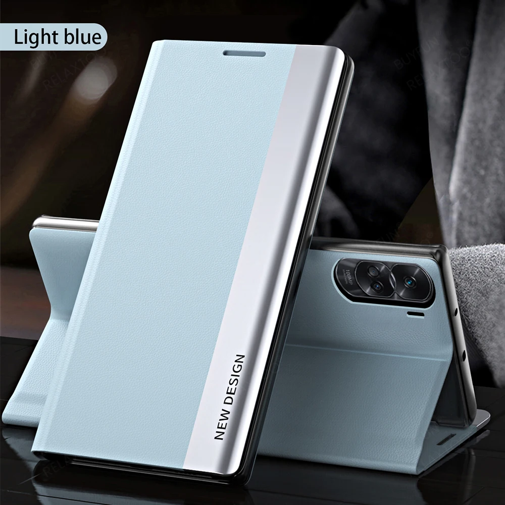 Leather Magnetic Flip Phone Case with Stand Feature