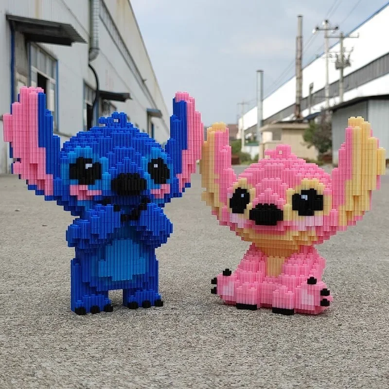 21CM Cute Stitch Building Block Toys Small Particle Bricks DIY 3D Model Assembly Children's Building Block Toys Birthday Gift - 2