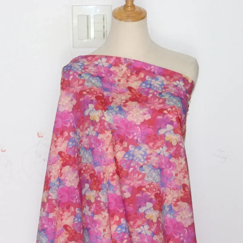 Summer Flowers cotton 80s like free fabric digital printed sewn cloth women's gown skirt Children's designer poplin Telas