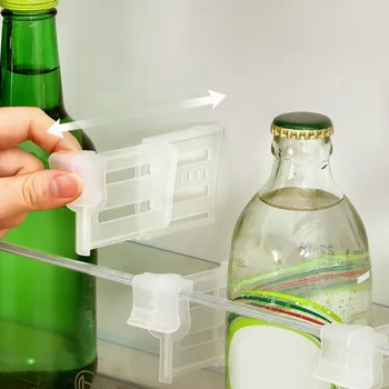 Adjustable Refrigerator Storage Divider Expandable Side Door Organizer Kitchen Bottle Shelf Partition for Food Containers