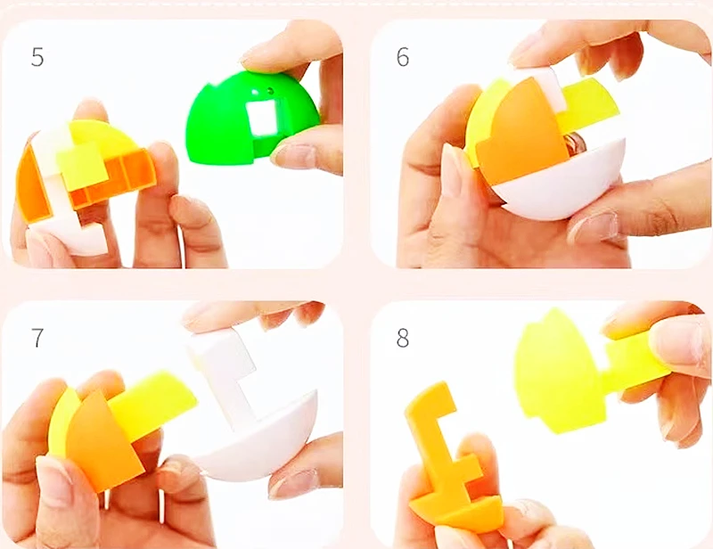 5pcs 4,5 cm Mini-Puzzle montiert Bausteine Magic Ball Spielzeug Kinder Geburtstags feier bevorzugen Geschenk Karneval Preise Werbe geschenk Pinata – Detail 3