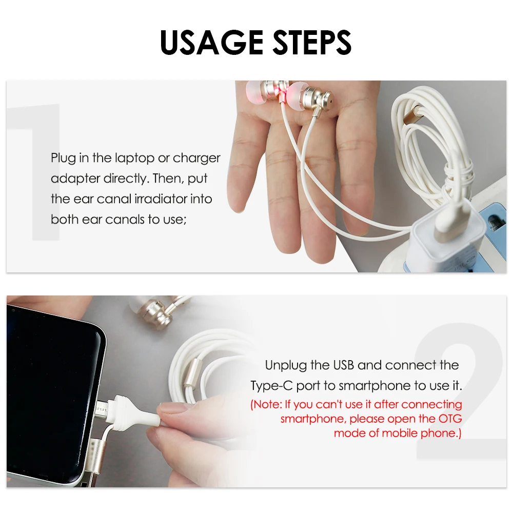 Red Light Laser Ear Therapy Device For Tinnitus Relief_voghion.com