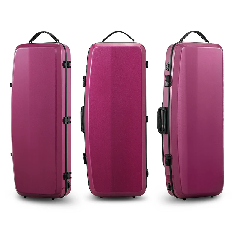 CHRISTINA High-quality Carbon Fiber Rectangular Viola Case 4/4-3/4 Size 4 Colors Available Combination Lock Adjustable Neck Pad
