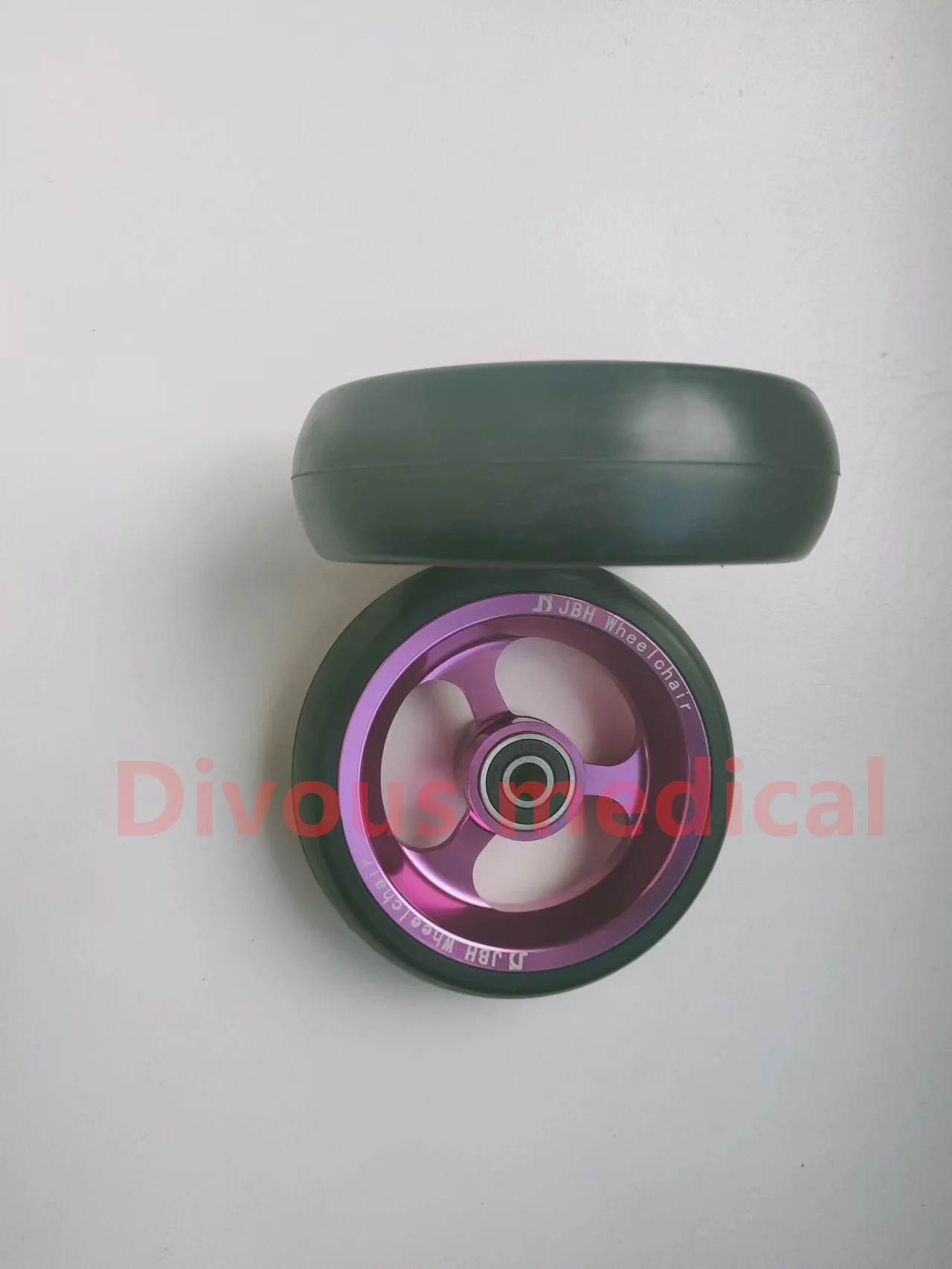 (2X )  4 inch Front Wheels Wheelchair Disabled Manual Sport Wheelchair 4