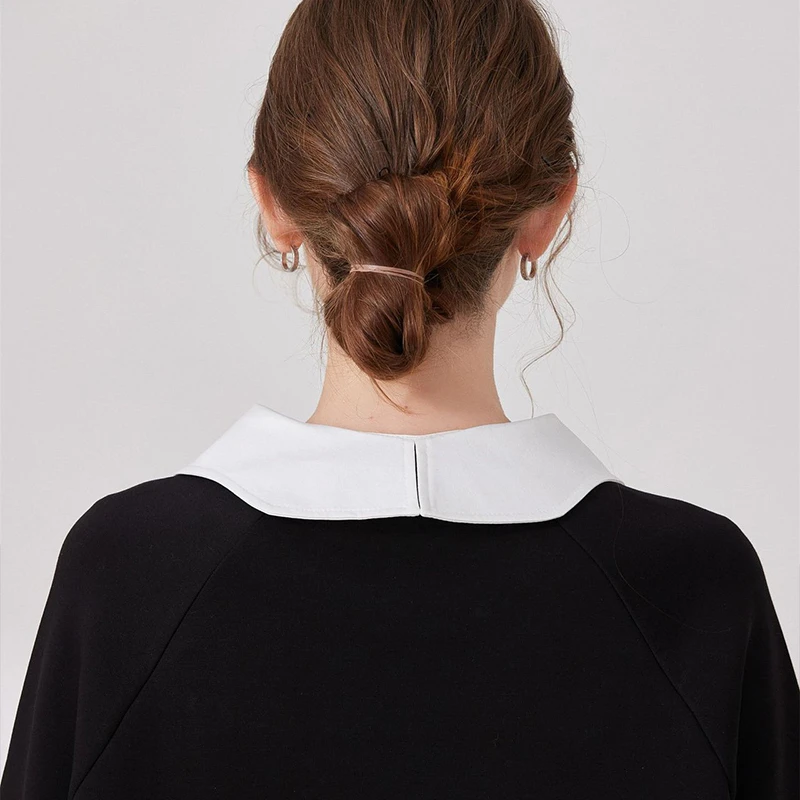Elegant White Detachable Shawl Collar Accessory