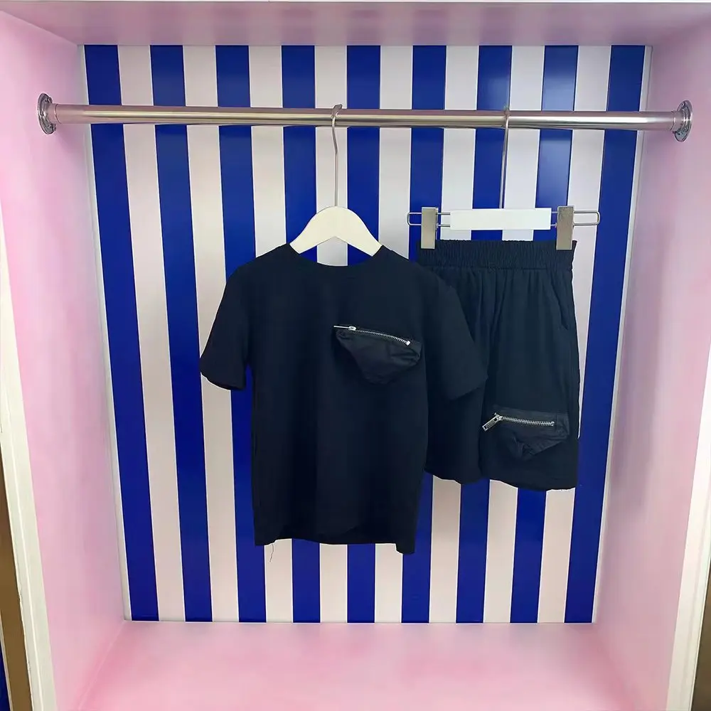 Designer children's clothing 2022 spring and summer hot new products simple casual suits versatile |