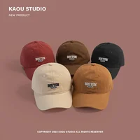 BOSTON 1630 Large size62cm Ins Embroidered Peaked Cap Korean Style Versatile Curved Brim Trendy Men's Spring Autumn Baseball Cap 2