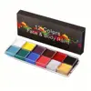 12-Color oil body art and tattoo paints in a vibrant, long-lasting, easy-to-apply palette for holiday parties and events 1