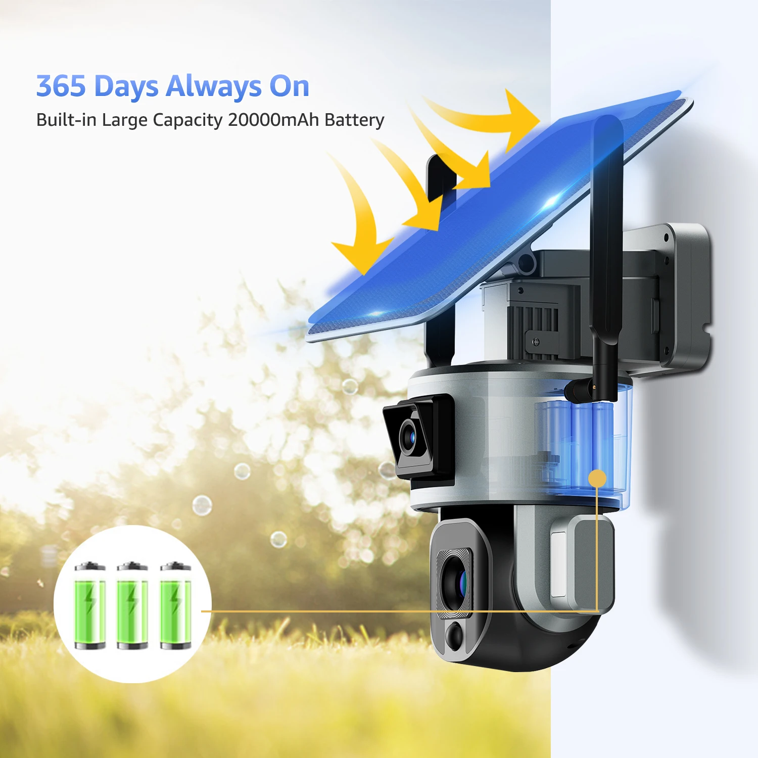 

Беспроводная камера на солнечной батарее, 4K, 4G, 8 Мп, Wi-Fi