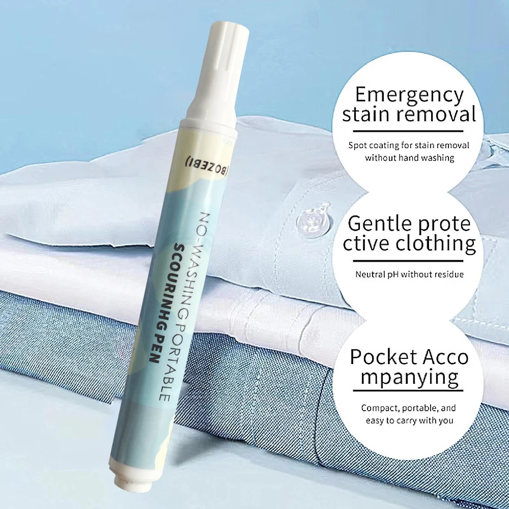 Stain Remover Pen Oil Stain Remover Portable Clothing Remover Pen Water-Free Pen Efficient Degreasing