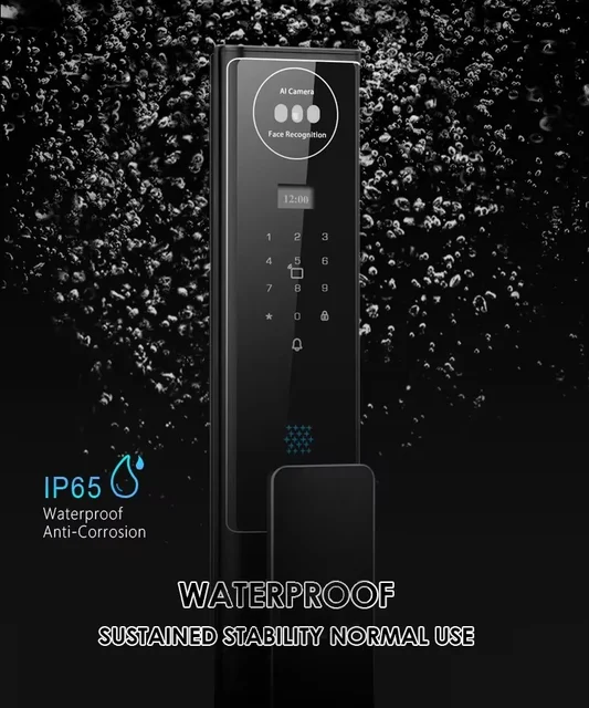 Glomarket Tuya Door Lock Waterproof 3d Face Recognition Digital App Biometric Fingerprint Outdoor Automatic Smart Lock 2