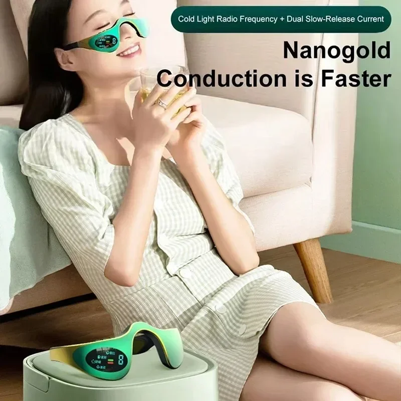 Electric Eye Massager Anti Wrinkle Aging EMS Eye Beauty Tool Massage Rechargeable Eyes Fatigue Relief Anti Dark Circle Device