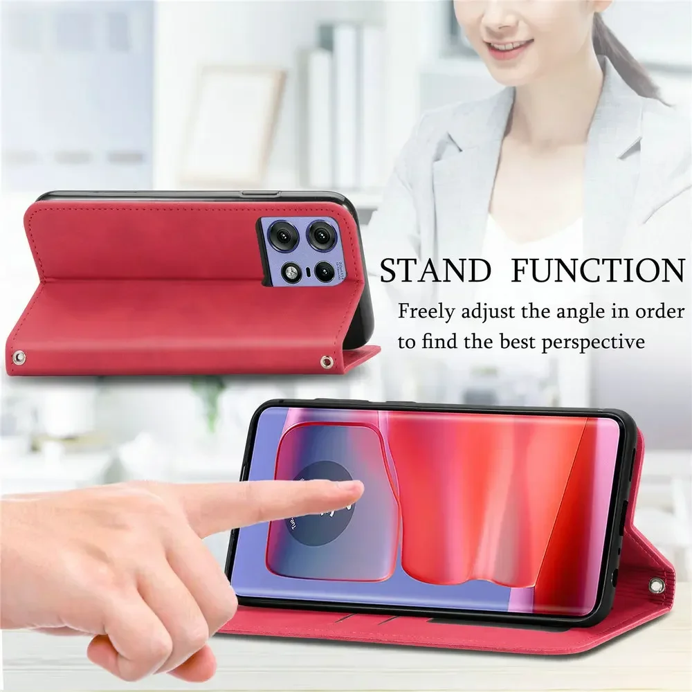 Luxury 2024 Leather Wallet Phone Case with Magnetic Closure
