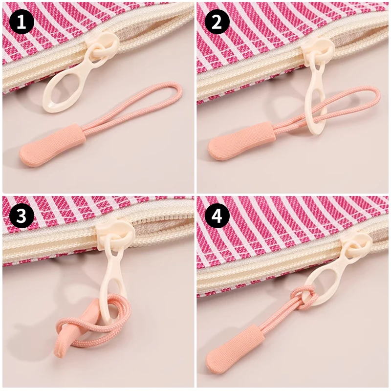 Nylon Zipper Pulls 10pcs for Clothing