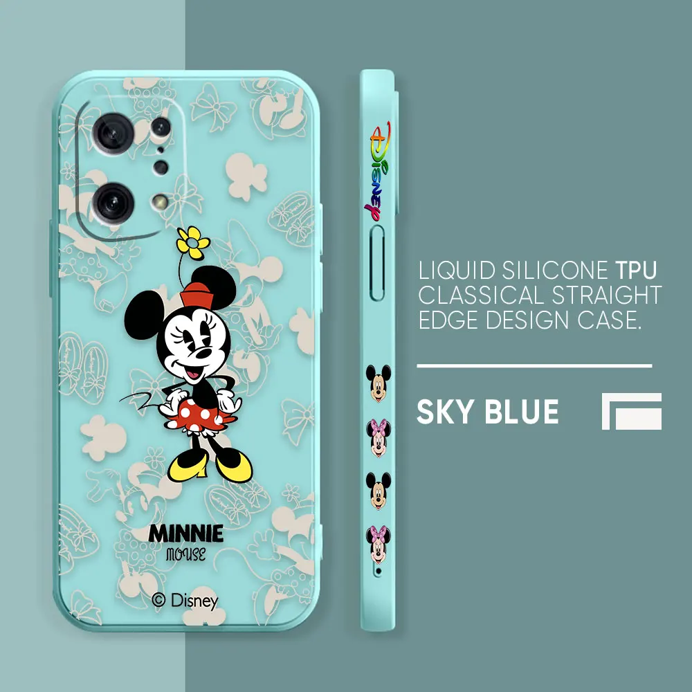 thumbnail image 1 of Case For OPPO FIND X6 X3 REALME X7 X50 RENO 2 4Z 4 6 Lite 5Z 5F 4G 5G PRO Liquid Silicone Case Funny Mickey Minnie Mouse, 1 of 5