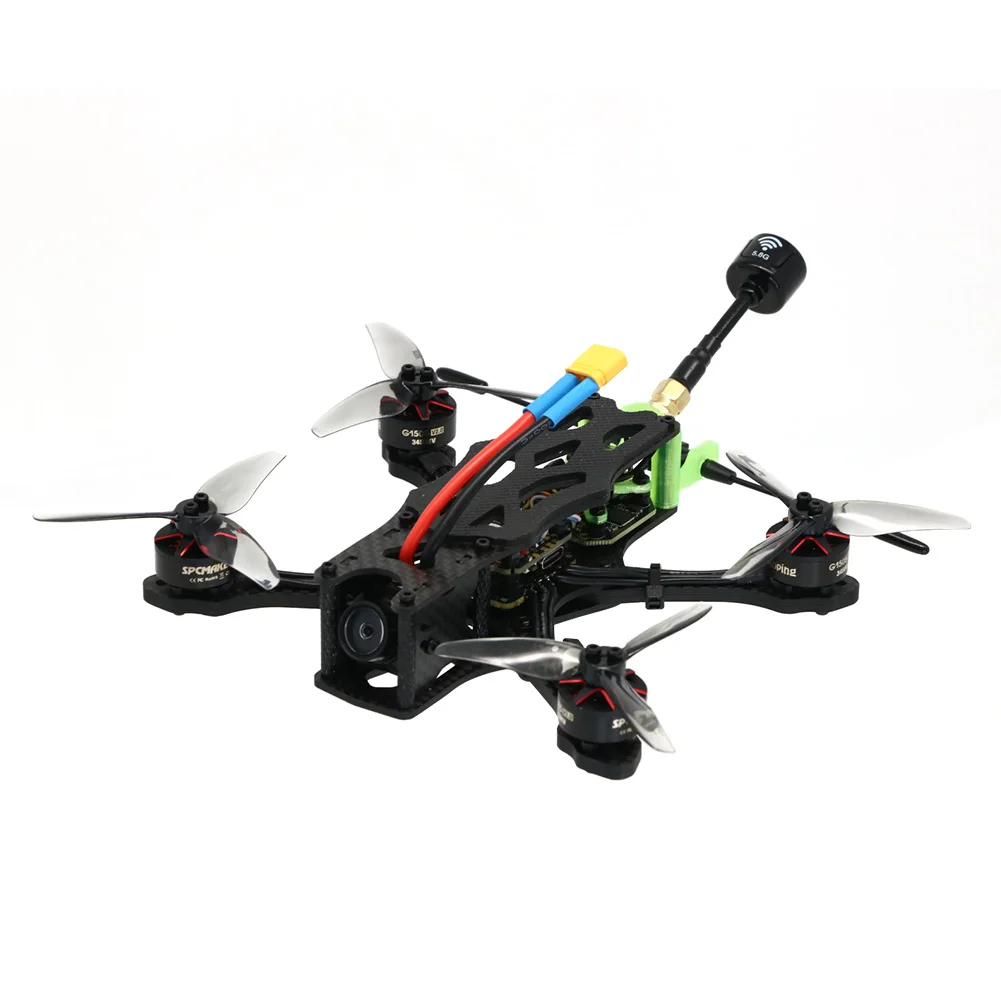 Drone FPV Apex3 3 pouces en vol, avec caméra FPV et antenne, prêt à voler