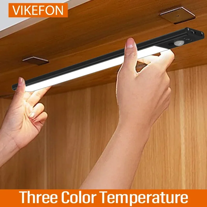 LED Motion Sensor Light Night Light Wireless USB Under Cabinet Light For Kitchen Cabinet Bedroom Wardrobe Sensor Indoor Lighting