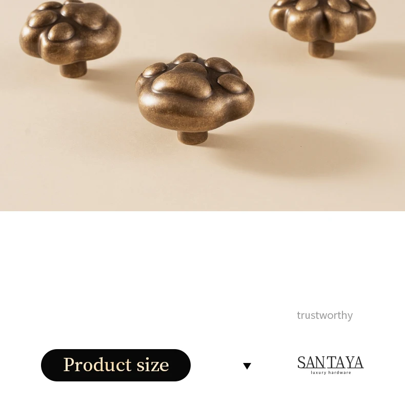 antique brass knob for wardrobe and bedside table