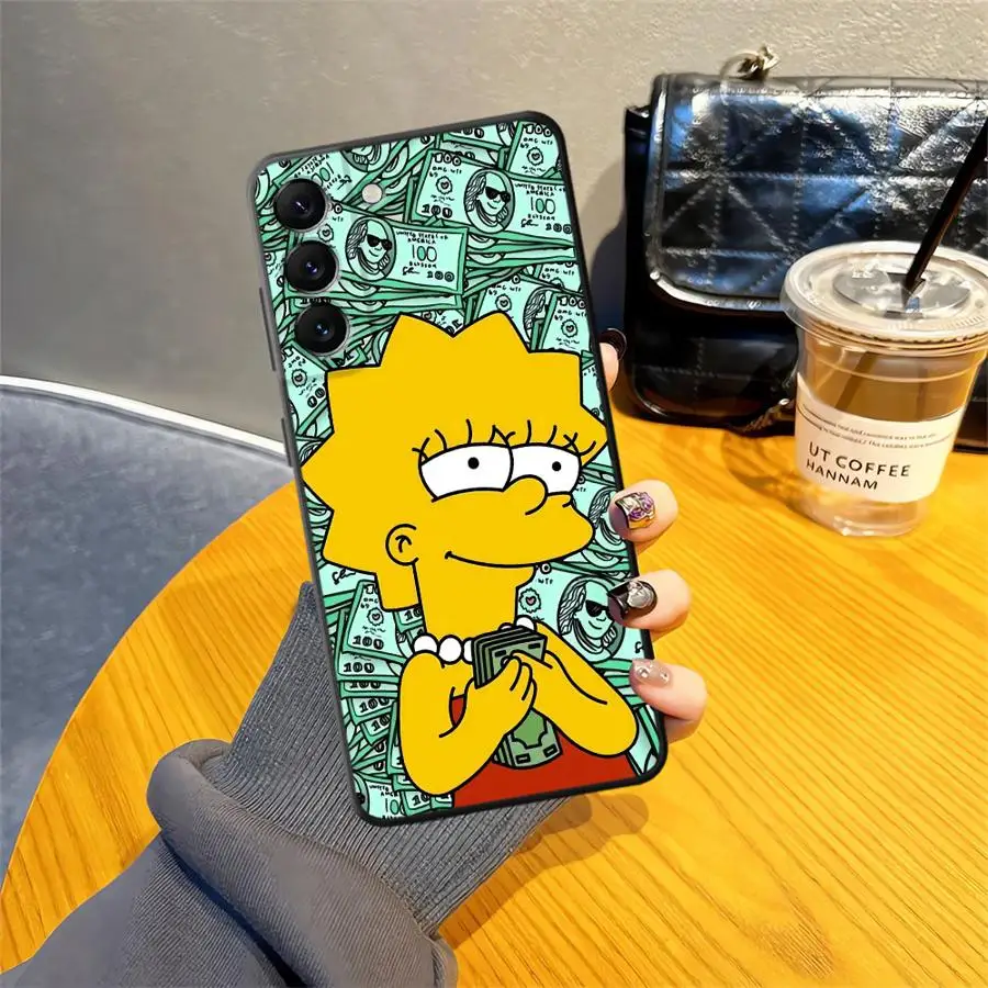 Black Soft Phone Cover with Funny Homer Simpson Design