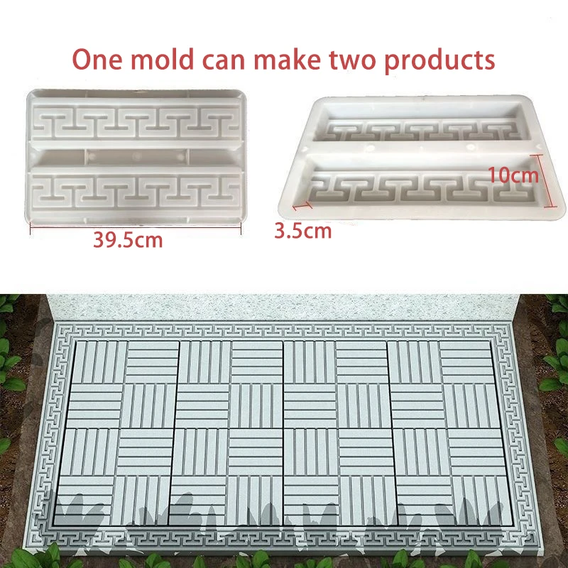 Antique Cement Tile Mold, One to Two, Retro Lotus Tile Model, Square Tile, Courtyard Paving Model, Floor Wall Paving Mold