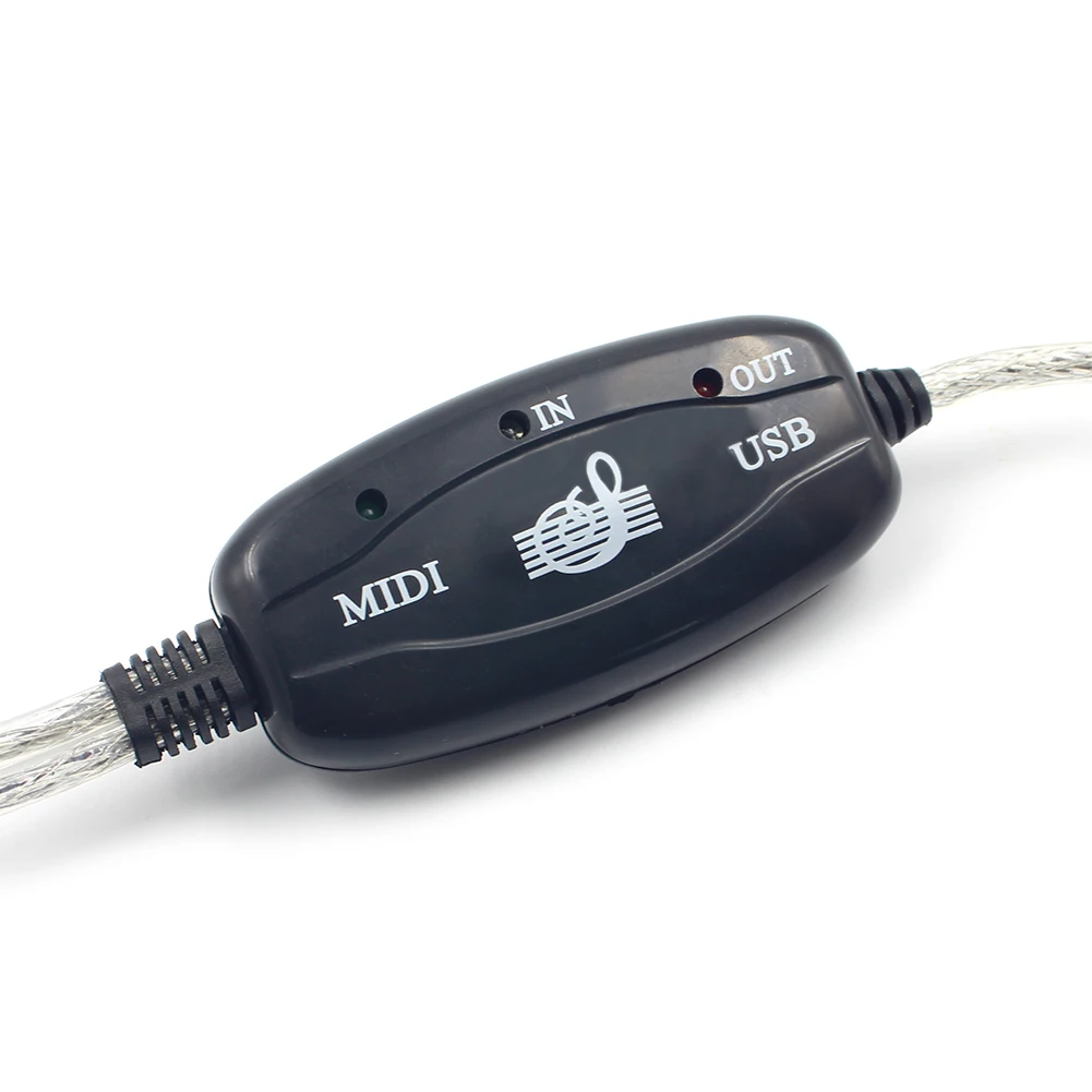 PC 컴퓨터용 USB 입력 출력 MIDI 어댑터 케이블, 음악 키보드 변환기 코드 와이어