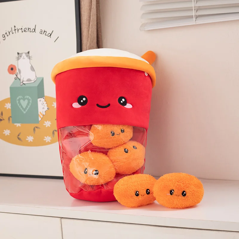 Nice A Plushie Bag Pudding Stuffed Cat Paw Toys Animals Bubble Tea Candy Bag For Christmas Birthday Gift