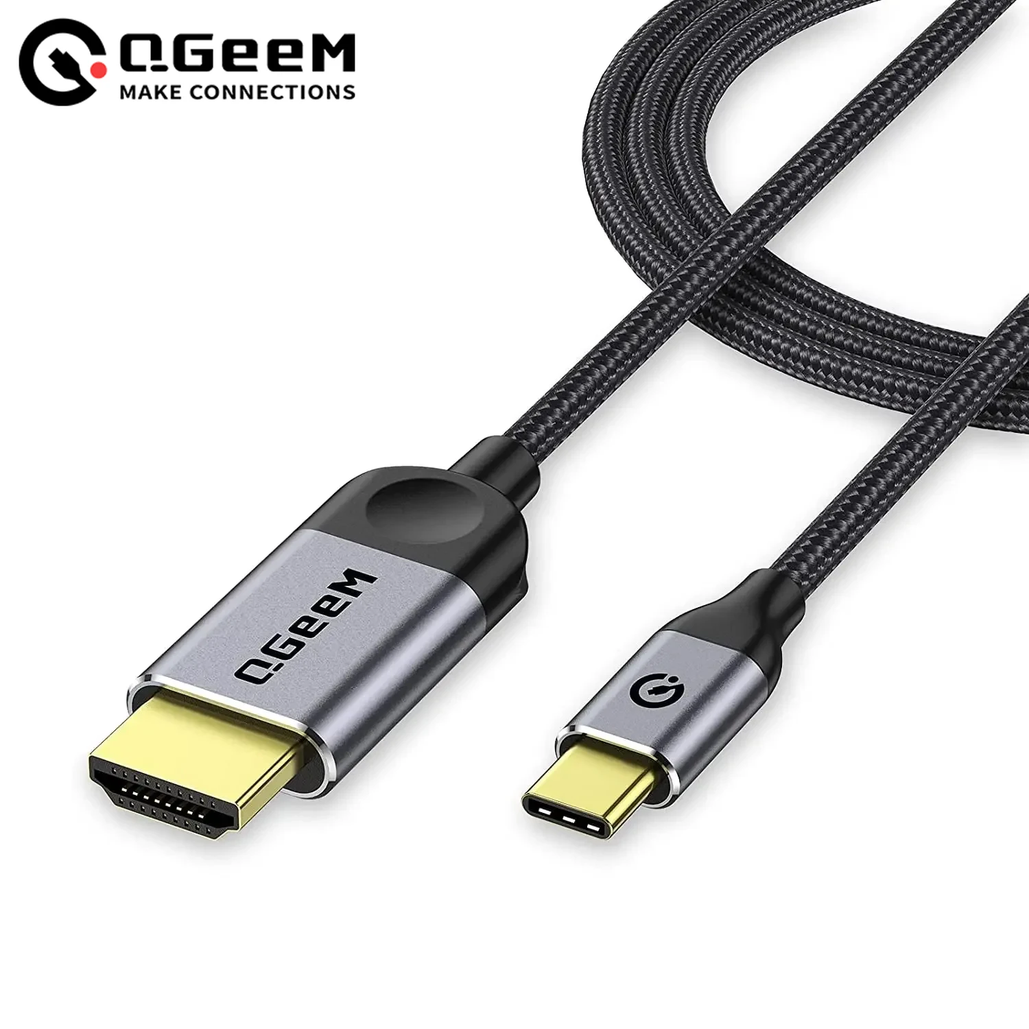 QGeeM USB C to HDMI Cable Adapter 4K, USB Type C to HDMI Cable