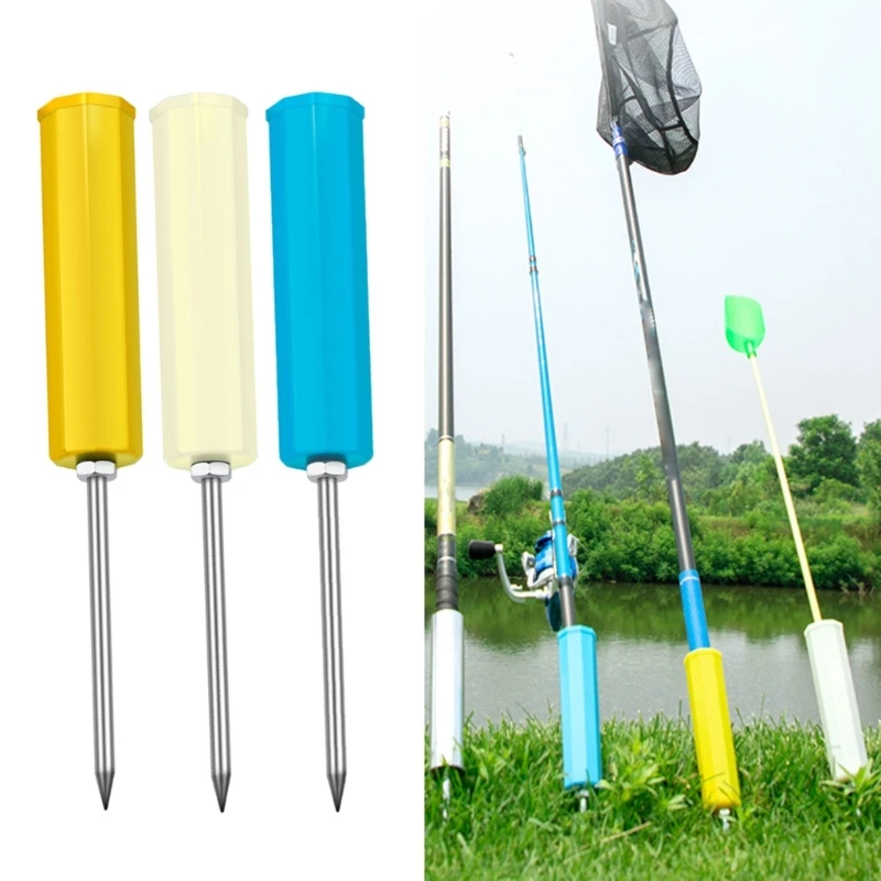 

Plug Insert Ground Fishing Rod Holder Adjustable Lightweight Durable For Camping Drop Shipping
