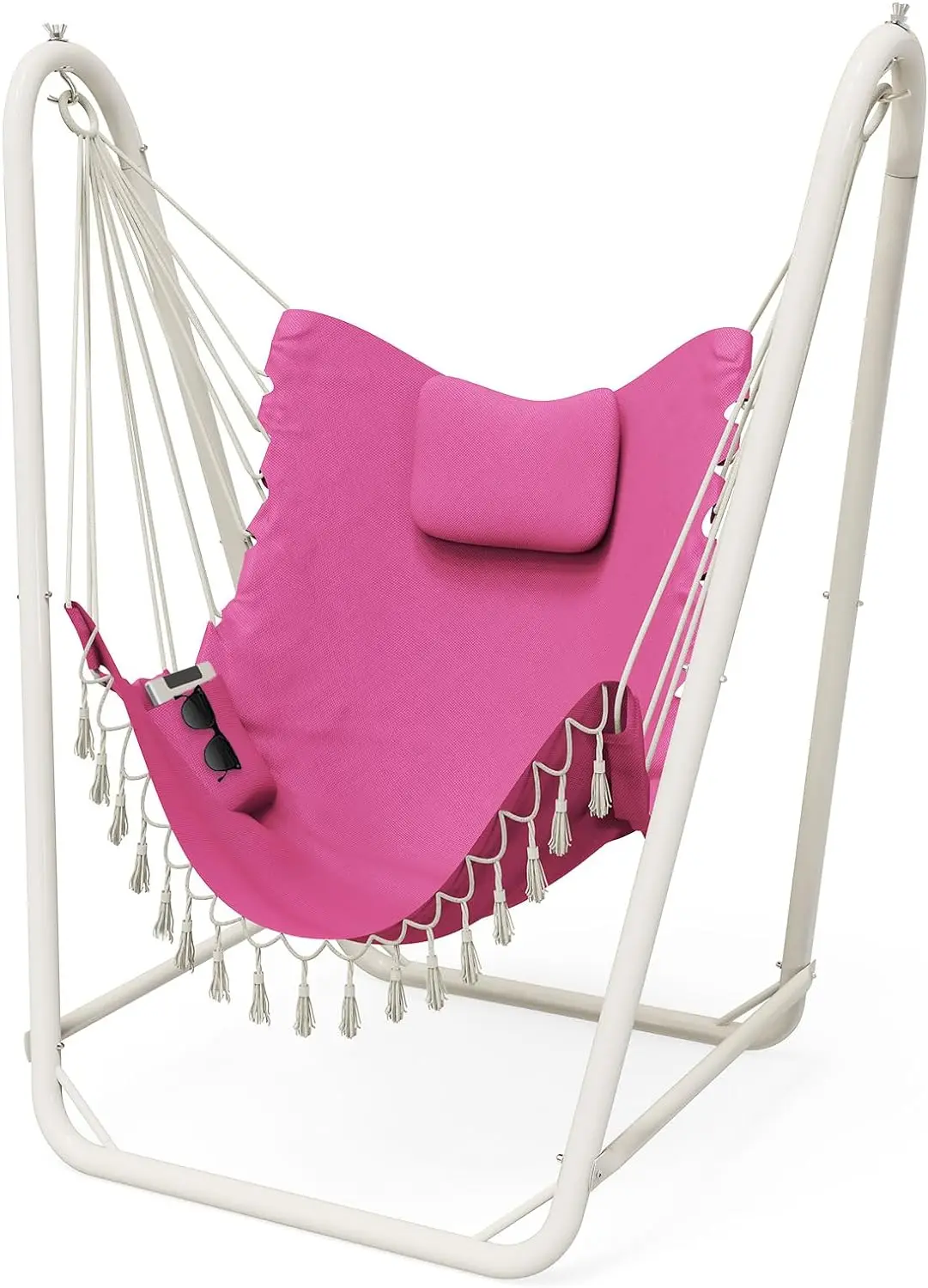 

Hammock Chair with Stand,Heavy-Duty Hanging Chair with Stand, for Indoor Outdoor,Sturdy Swing Chair with Stand Max Load