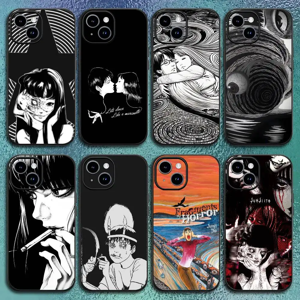 Junji Itos Tomies Handyhülle für iPhone 17 12 13 14 15 16 Pro Max Plus Klassische schwarze Softshell