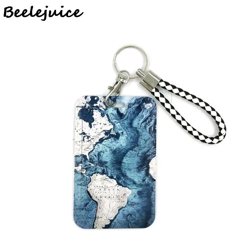 

World Map hand Wristlet Lanyard for Keys Phone Cool Neck Strap Lanyard for Camera Whistle ID Badge Cute webbings ribbons Gifts