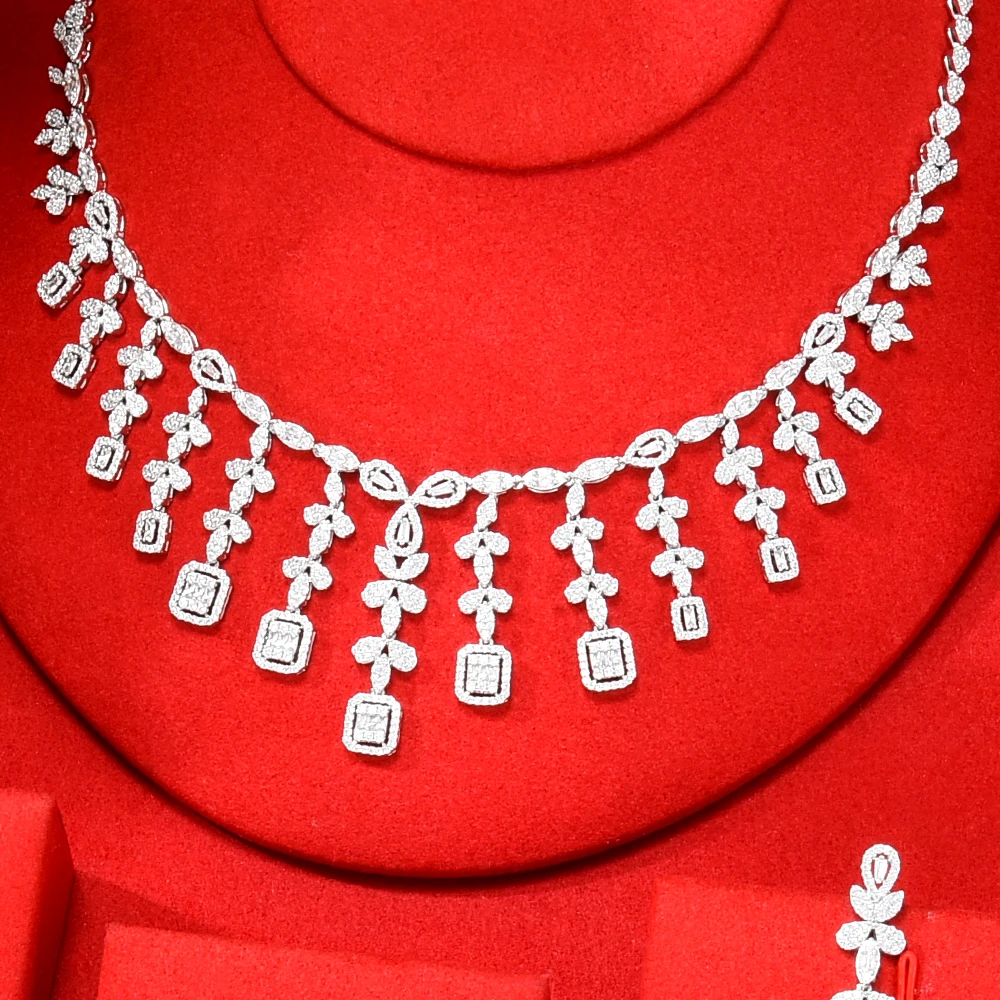 

GODKI Роскошные геометрические 4 шт ОАЭ набор украшений для женщин Свадебная вечеринка Циркон индийский Африканский Дубай Свадебный комплект ювелирных изделий