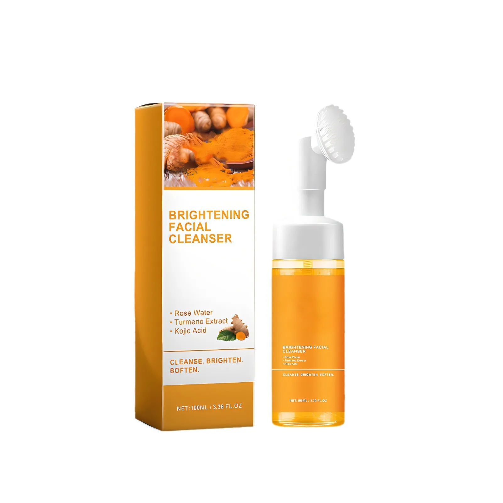 100ml Turmeric Cleansing Milk Deep Cleaning Moisturizing Facial Cleanser Skin Care Product For Women 6