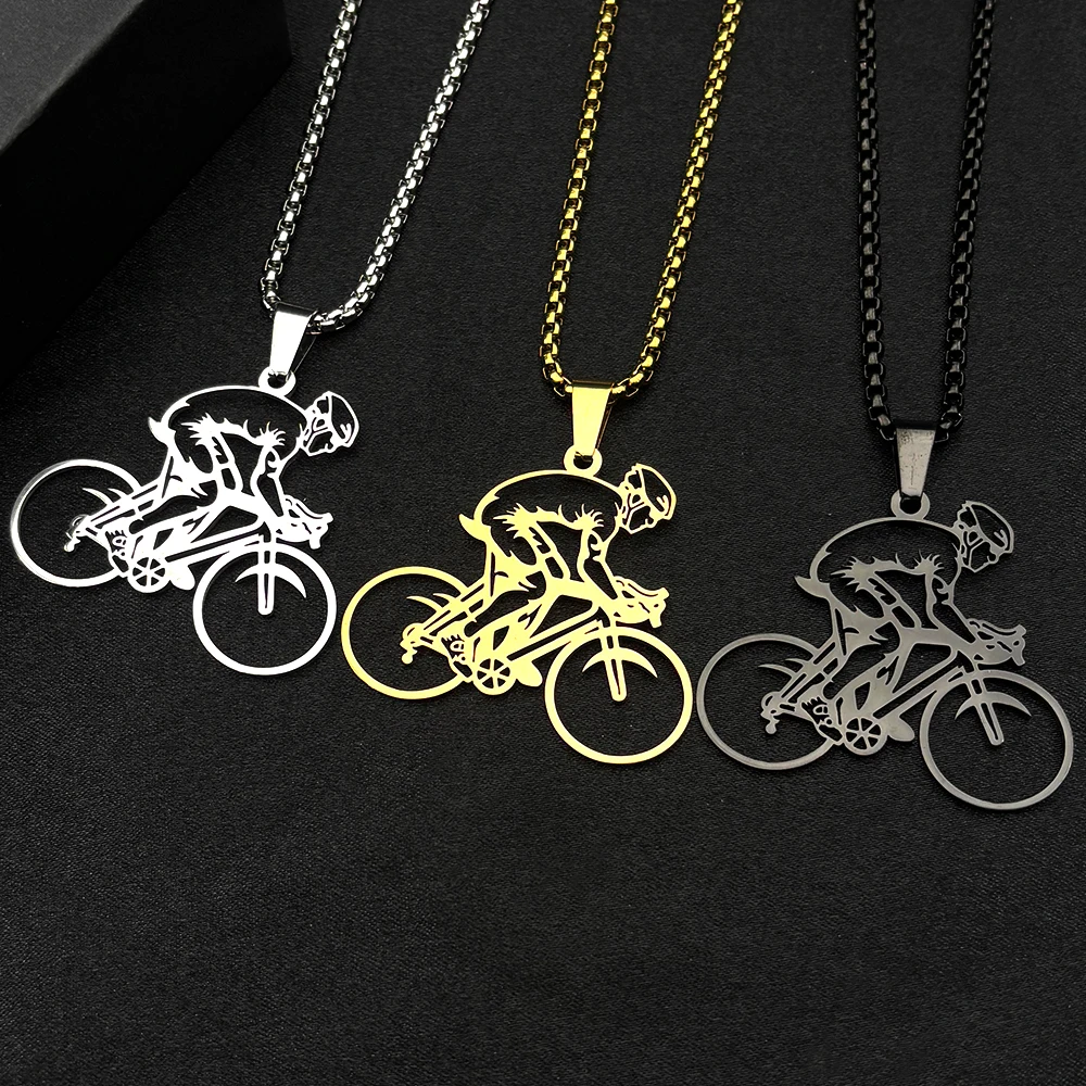 Stainless Steel Silver Chain Necklace for Outdoor Sports Enthusiasts