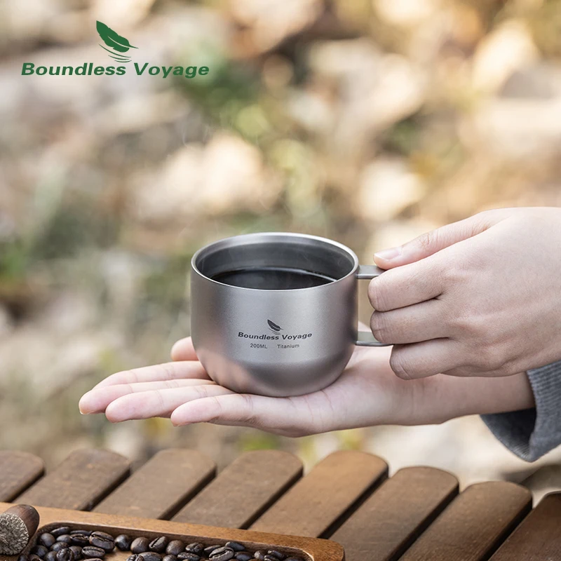 iBasingo Titan Mini tasse à café tasse à expresso ultra légère 120 ml et 180 ml tasse à thé voyage randonnée jardin portable monocouche petite tasse