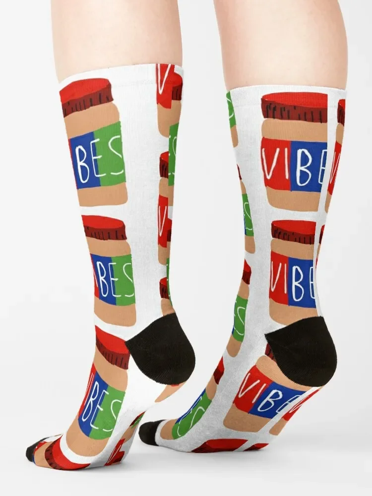 Peanut butter vibes Socks anime luxury ankle custom sports Men's Socks Luxury Women's