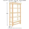 Stylish French Country Realyn Bookcase - 75" in Height, Chipped White Finish, and a Drawer for Added Storage 3