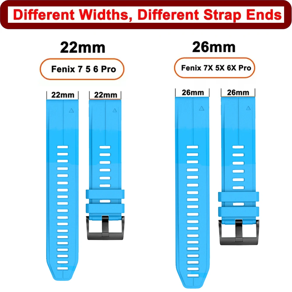 Official QuickFit Silicone Strap - High-Performance Band with 22mm & 26mm Options