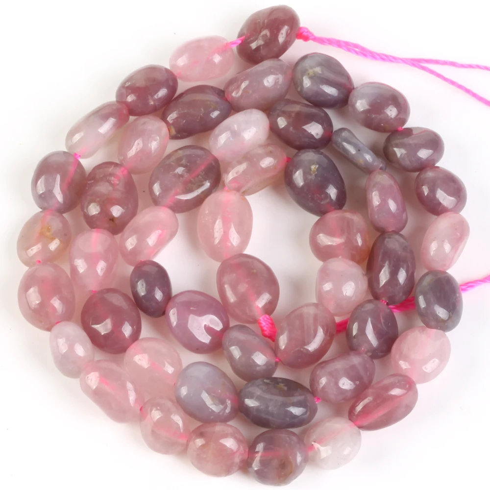 6x8mm natürlicher unregelmäßiger ovaler Stein Amethyst Rosenquarz Amazonit Labradorit Perlen für Schmuck herstellung DIY Armband Halskette – Detail 9