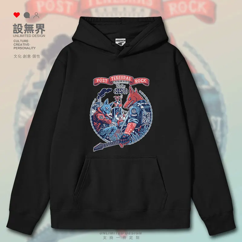 

Cat Wild Punk Rock Band Guitar Bassist mens hoodies Sportswear long sleeve white jerseys men clothing clothes autumn winter