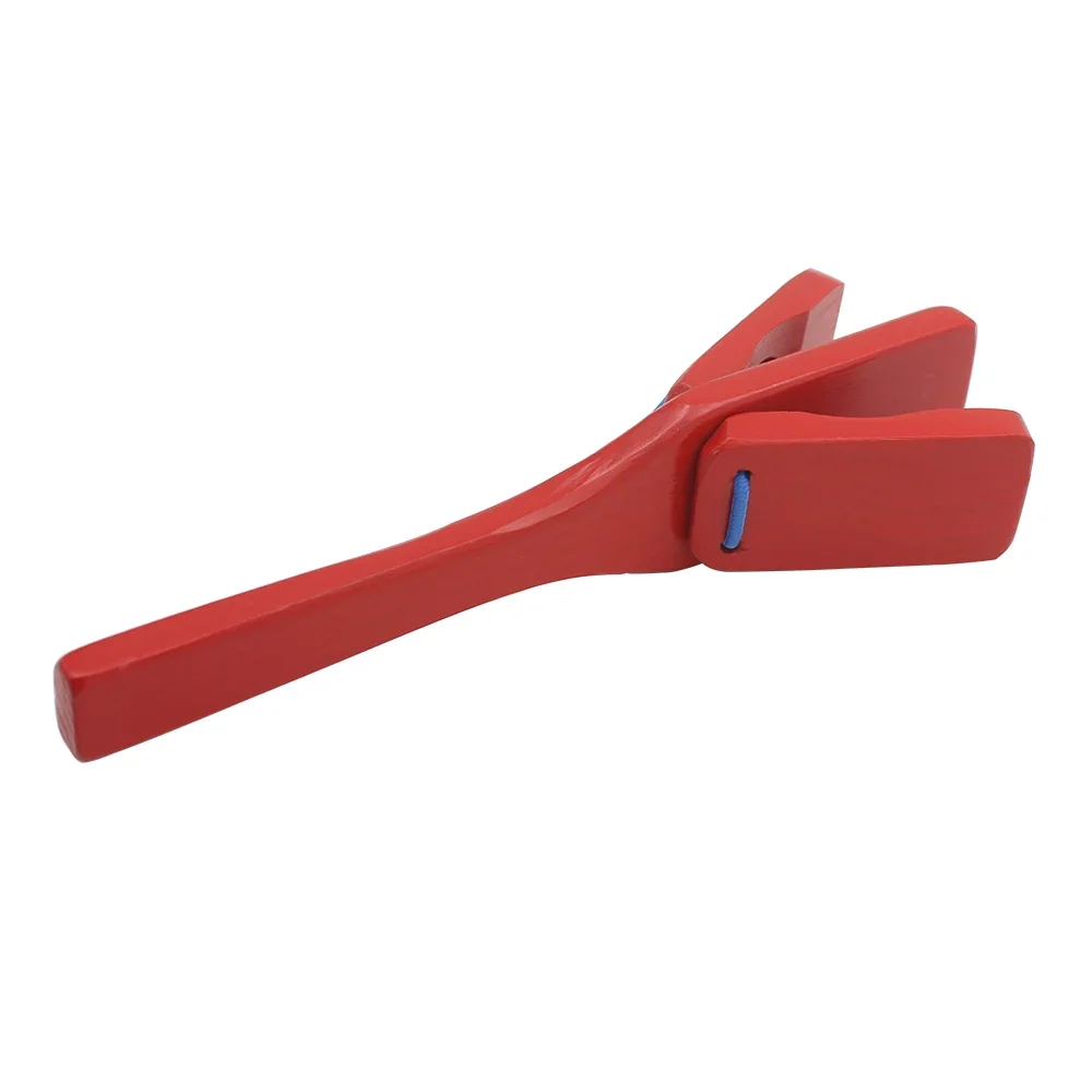 Orff Hand-Rocking Wooden Rattle Board Solid Wood Red Percussion Instruments Children's Musical Enlightenment Children's Gifts