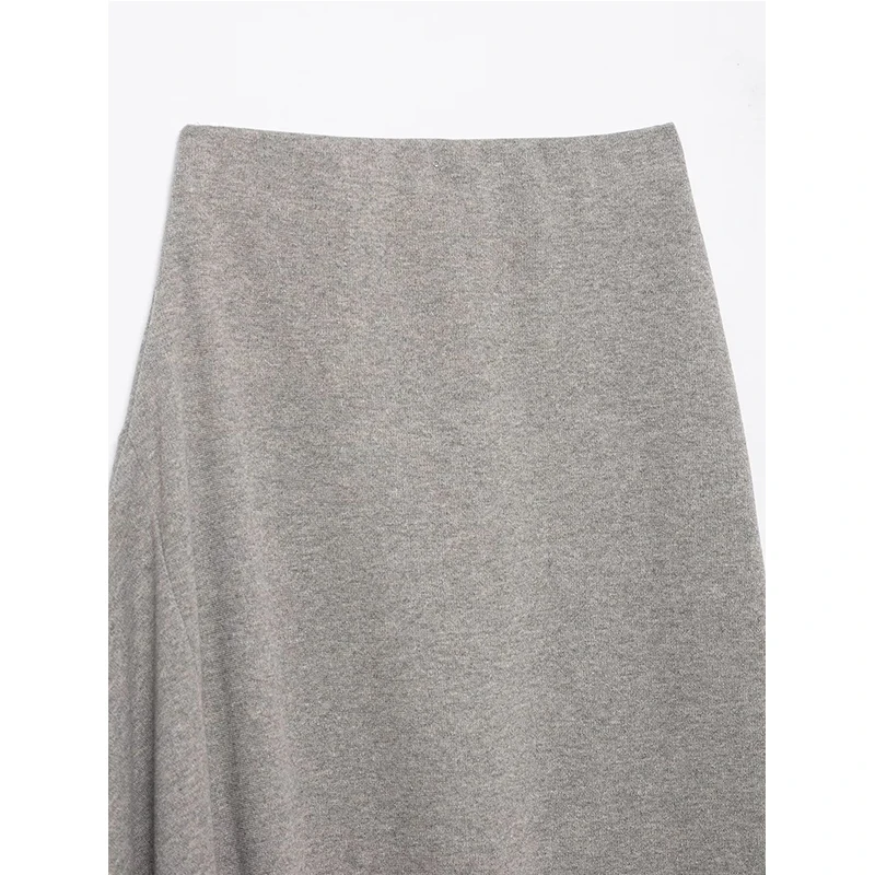 High Waist Skirt Women's Spring Autumn Long Skirt Casual Asymmetrical Hem Ruffles Midi Skirts For Women 2026 New ﻿