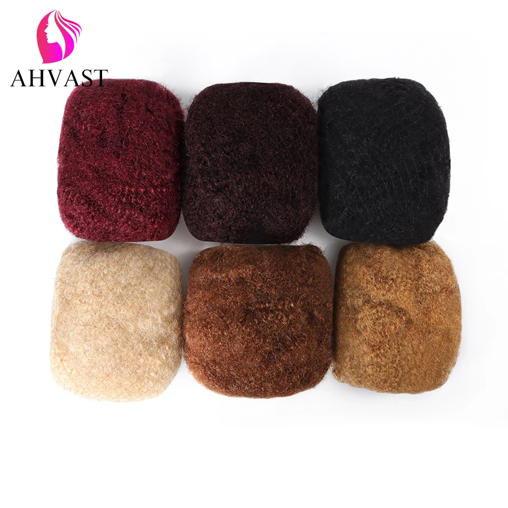 AHVAST Tight Afro Kinky Hair Bulk 100% Human Hiar For Crochet DreadLocks Of Black 8 inch Repair Locs