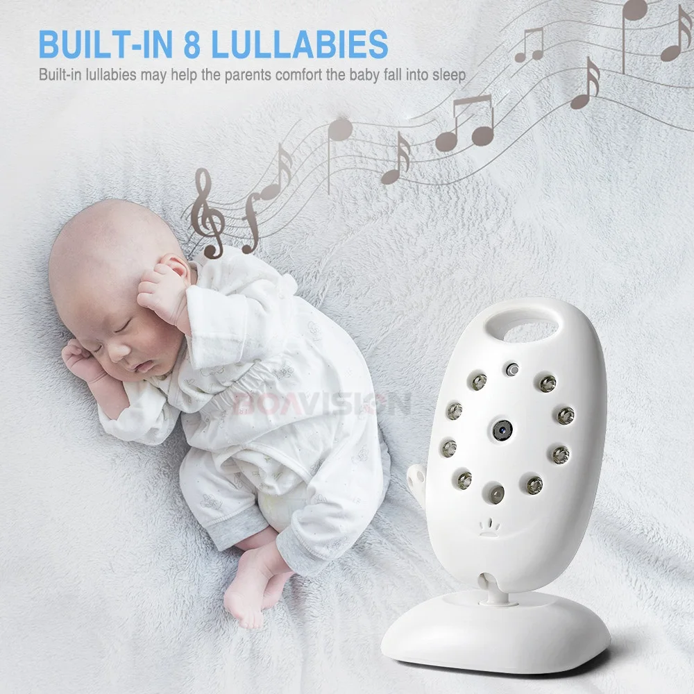 Video Baby Monitor VB601 Wireless 2.0'' LCD 2 Way Talk Night Vision Temperature Security Nanny Camera 8 Lullabies wireless baby monitor,video baby monitor