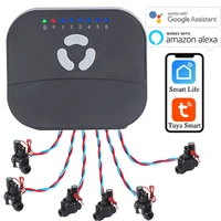 6-зонный Wi-Fi подключение Tuya умный дом таймер полива и контроллер орошения сада водяной электромагнитный клапан таймер орошения система