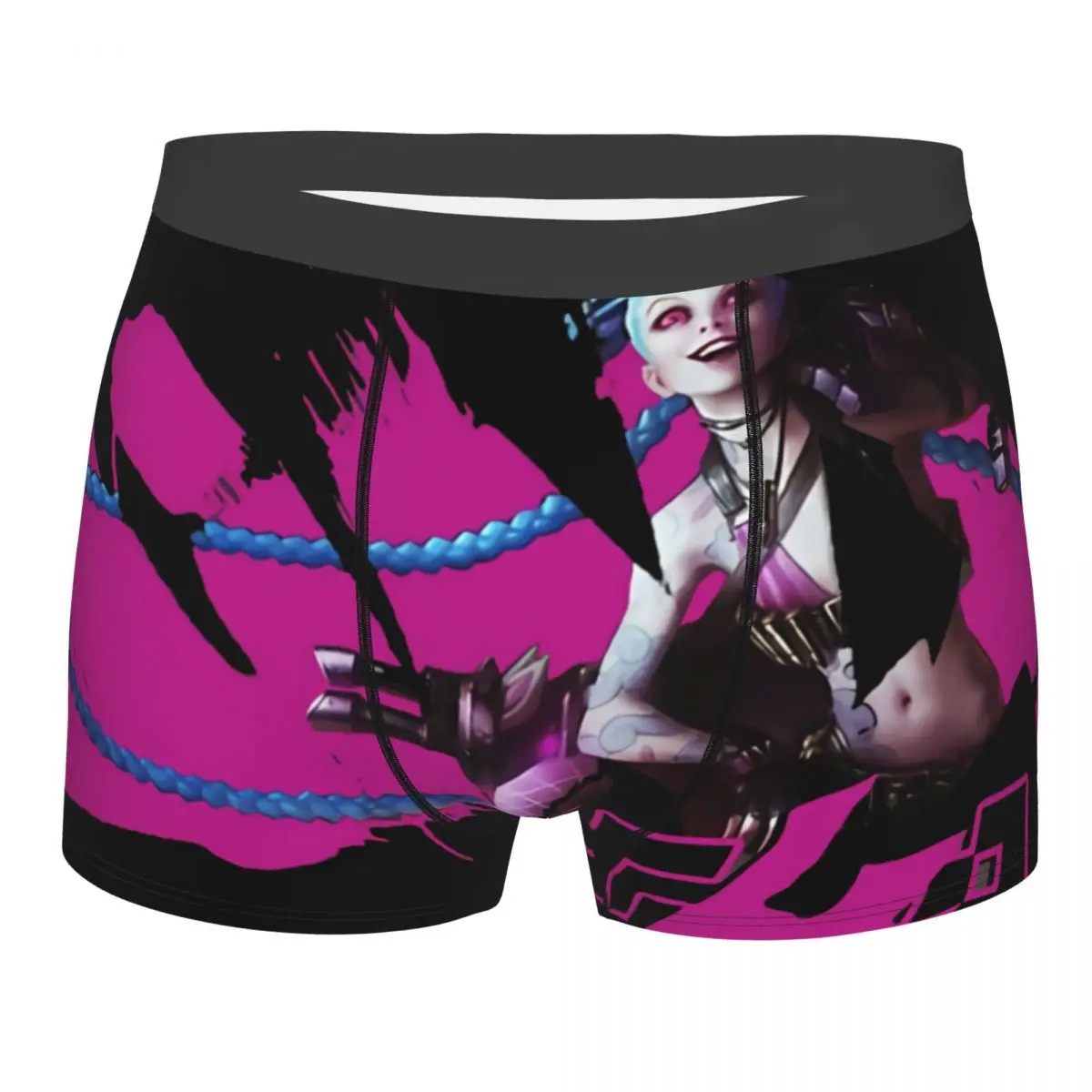 

Get Jinxed Man's Boxer Briefs Underpants Arcane League of Legends Animated Highly Breathable Top Quality Sexy Shorts Gift Idea
